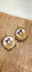 Purple Grains Earring