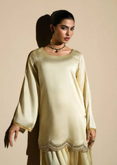 Butter Yellow Embellished Farshi