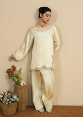 Butter Yellow Embellished Farshi