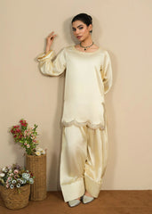 Butter Yellow Embellished Farshi