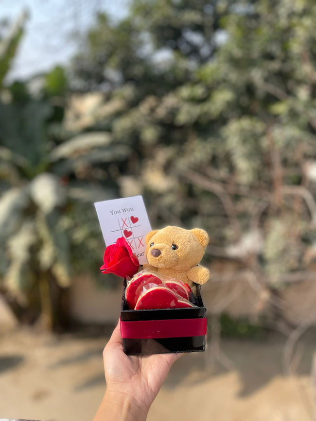 Red Rose Teddy Bear Box