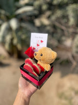 Red Rose Teddy Bear Box