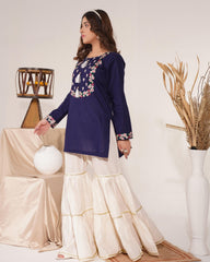 Blue White Gharara