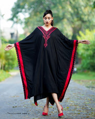 Black Red Poncho