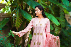 Pink Raw Silk 3Pc