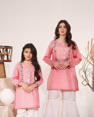 Pink White Gharara