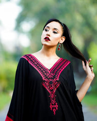 Black Red Poncho