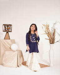 Blue White Gharara Kids