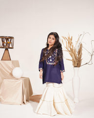 Blue White Gharara Kids