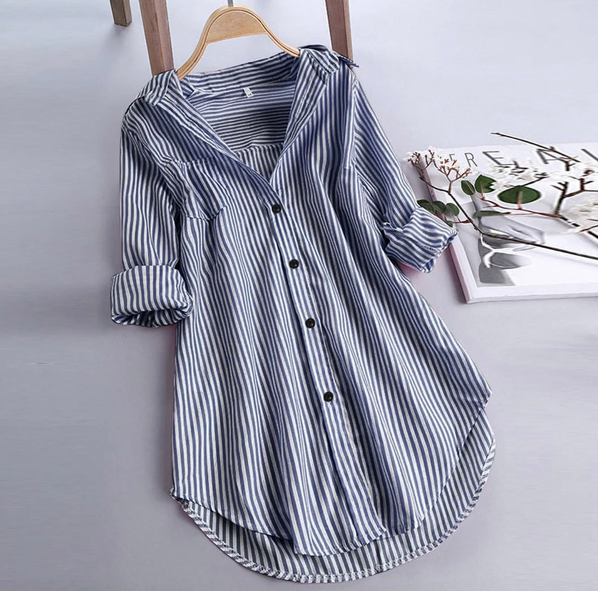 BLUE STRIPED SHIRT