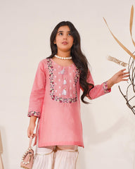 Pink White Gharara Kids