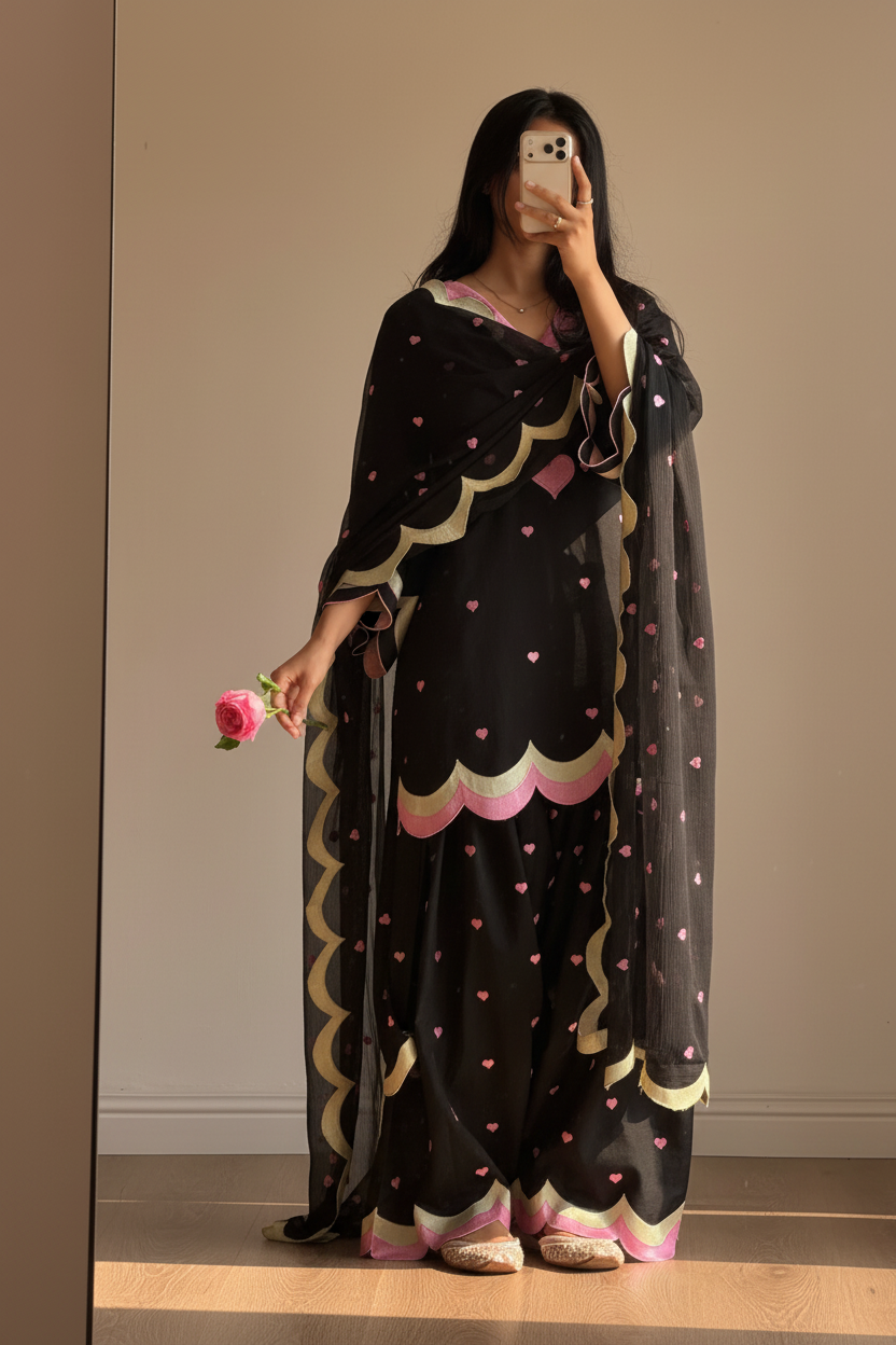 Black hearts 3pc
