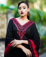 Black Red Poncho