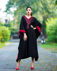 Black Red Poncho