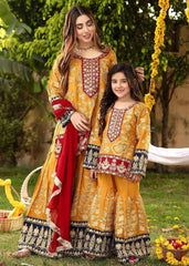 Mustard Eid Gharara Suit