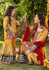 Mustard Eid Gharara Suit