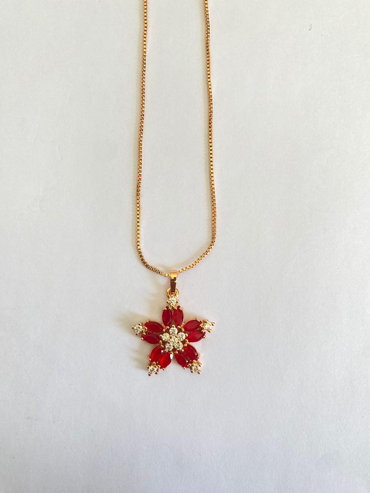 Daisy Red Pendant