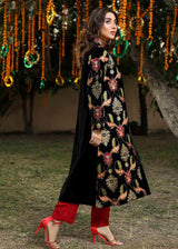 Black Red Cardigan Suit Kids - Womaniah
