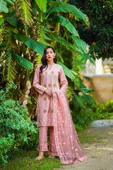 Pink Raw Silk 3Pc