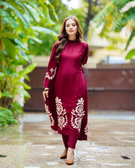 Maroon dress 2pc