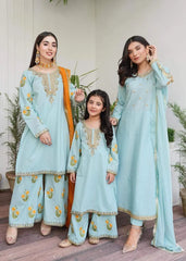 Pearl Blue Eid Suit