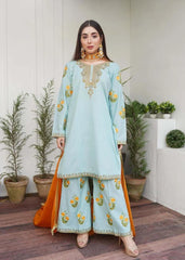 Pearl Blue Eid Suit