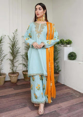 Pearl Blue Eid Suit