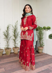 Red Eid Gharara 3PC Adults