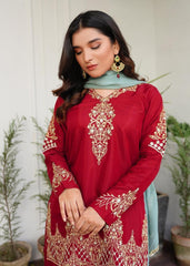 Red Eid Gharara 3PC Adults