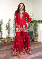 Red Eid Gharara 3PC Adults