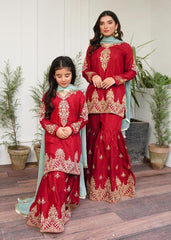 Red Eid Gharara 3PC Adults