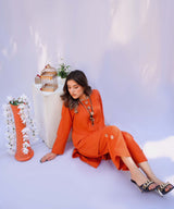 Tangerine button Co-ord