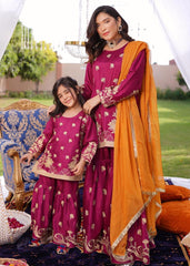 Magenta Sharara Suit Kids - Womaniah