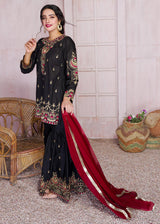 Black Maroon Gharara - Womaniah