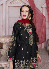 Black Maroon Gharara kids - Womaniah