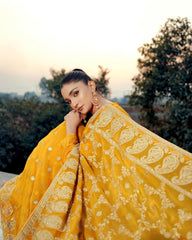 Mustard Saree