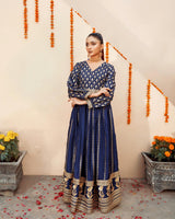 Blue Pishwas Frock 2pc