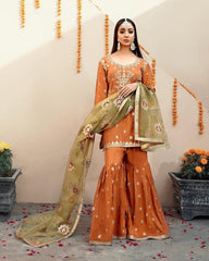 Rust Gharara 3pc