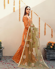 Rust Gharara 3pc