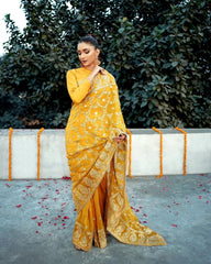 Mustard Saree