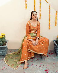 Rust Gharara 3pc