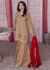 LB Maroon Sharara Suit - Womaniah