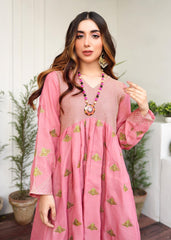 Tea pink frock 2pc - Womaniah